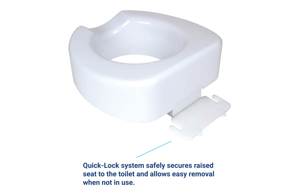 Carex QUICKLOCK RAISED TOILET SEAT Med Supplies