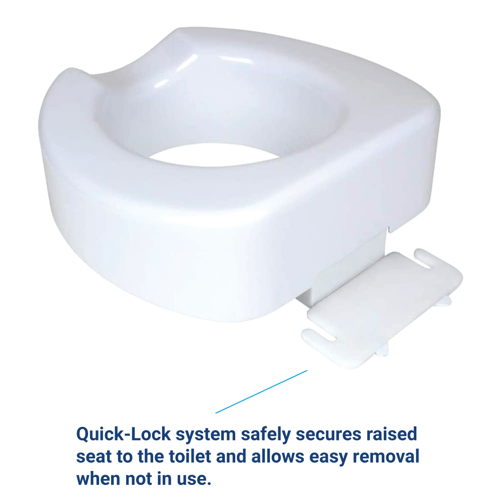 CRX-Carex Carex 4" Quick Lock Raised Toilet Seat (fits most elongated & standard bowls)
