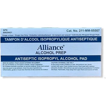 Alliance Alliance Alcohol Prep Pad Sterile Medium 200/bx