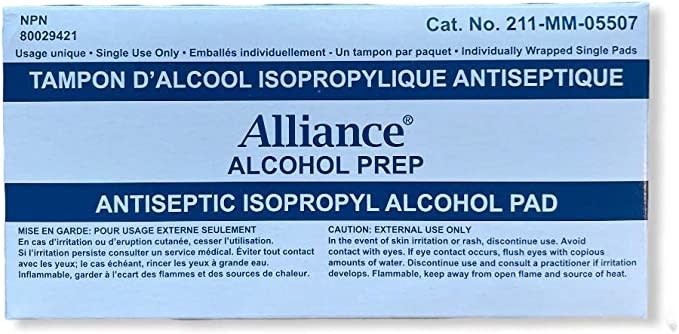 Alliance Alcohol Prep Pad Sterile Medium 200/bx