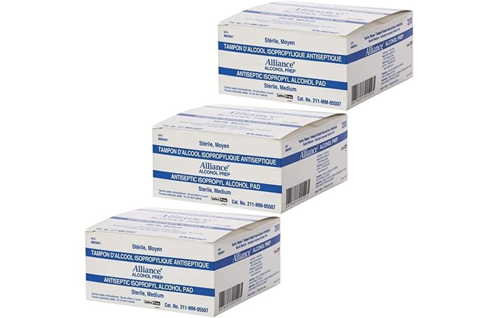 Alliance Alcohol Prep Pad Sterile Medium 200/bx