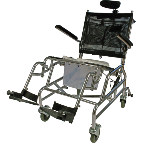 Tilt Wheeled Commode Padded Seat
