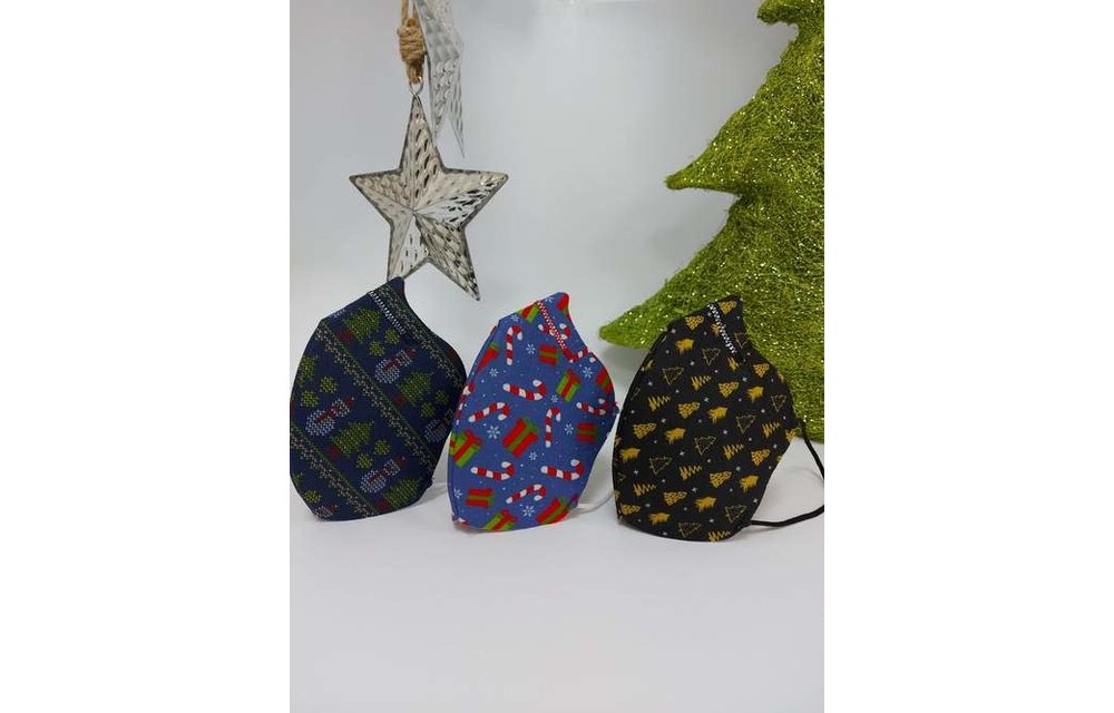 Christmas Reusable Face Mask Silver Ion Technology