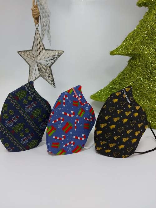 Christmas Reusable Face Mask Silver Ion Technology