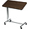 Drive Medical Overbed Table Walnut Top/Chrome Base Tilt Top