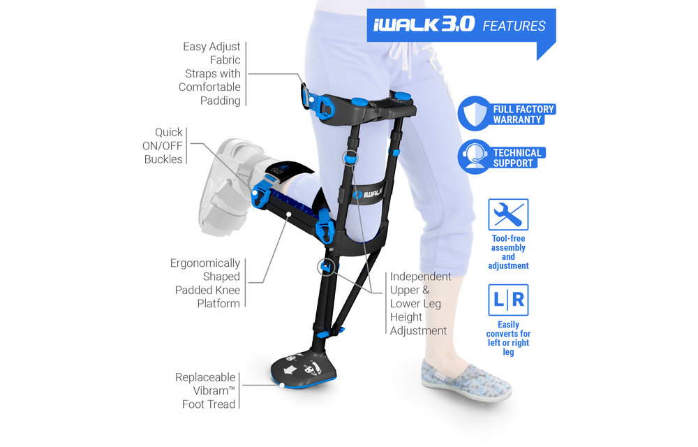 iWalk Hands Free 3.0 Crutch 275lbs