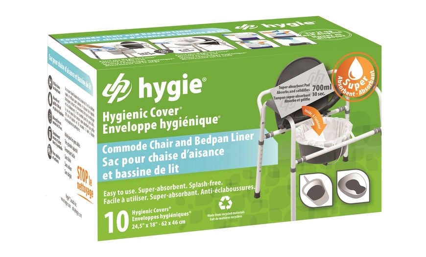 Hygie Cover Commode and Bedpan Splash Free (24.5x18")10/bx