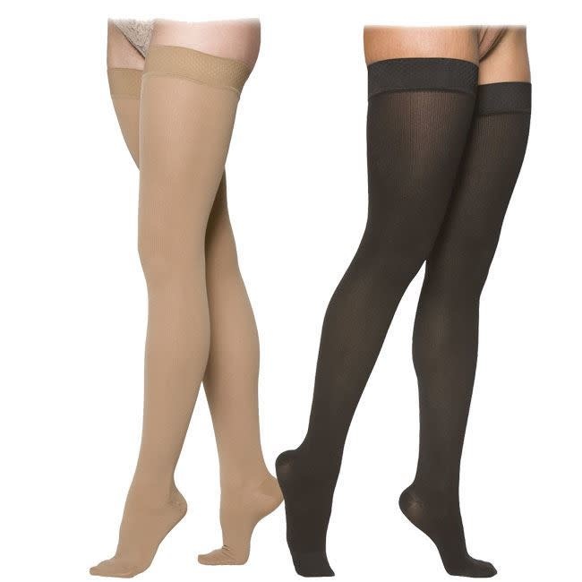 Essential Cotton for Women Thigh High 30-40mmHg Light Beige Small Short