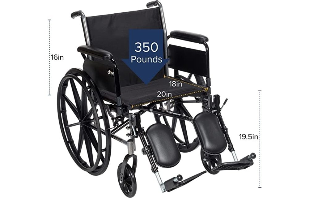 Cruiser III Wheelchair Adjustable Seat Height Detachable Desk Arm (ADDA) Elevated Foot Rest