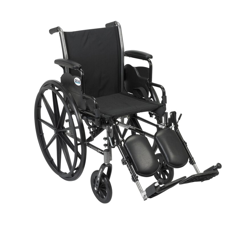 DRV-Drive Medical Cruiser III Wheelchair Detachable Desk Arm (DDA) Elevated Foot Rest (ELR)