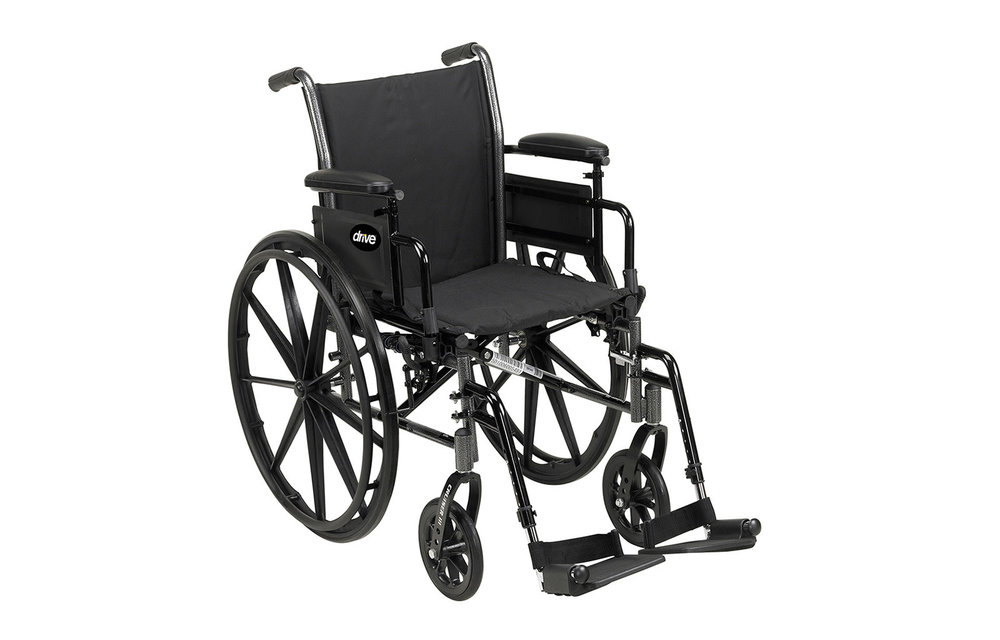 Drive Medical Cruiser III Wheelchair Detachable Desk Arm (DDA) Foot Rest (SF) 300lbs