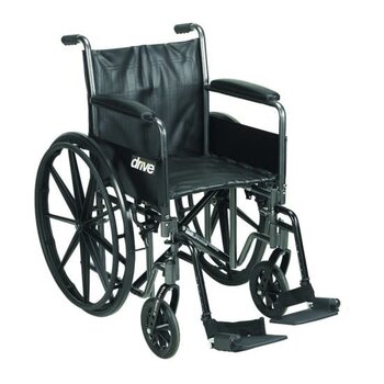 DRV-Drive Medical Drive Silver Sport 2 Wheelchair Detachable Full Arm (DFA) Foot Plates (SF)