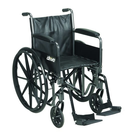 Drive Silver Sport 2 Wheelchair Detachable Full Arm (DFA) Foot Plates (SF)