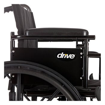 Drive Medical Cruiser X4 Wheelchair Adjustable Seat Height Detachable Full Arm (ADFA) Elevated (ELR) 300lbs