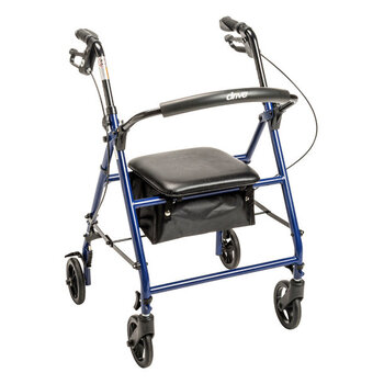 Drive Medical Drive Rollator Steel 6" Blue 350lb