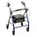 DRV-Drive Medical Drive Rollator Steel 6" Blue 350lb Four Wheel Walker