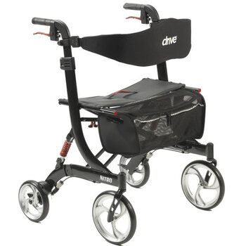 DRV-Drive Medical Drive Nitro HD Rollator 450lb Black