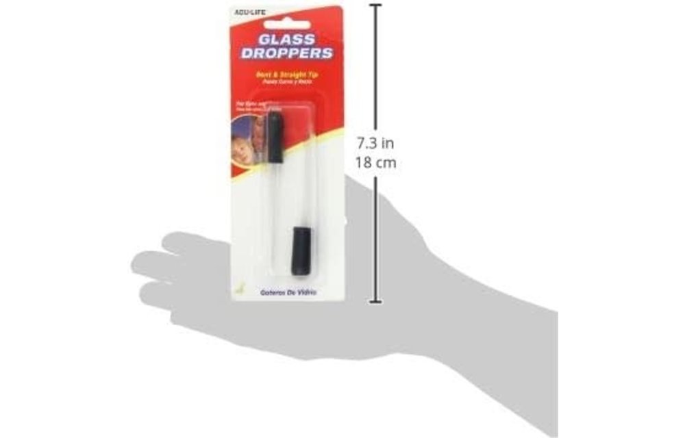 AcuLife Glass Dropper Bent and Straight Tip 2/bx
