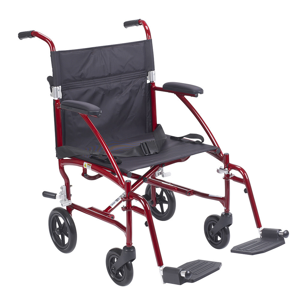 Drive Medical Fly-Lite Aluminum Transport Chair 19" 300 lb