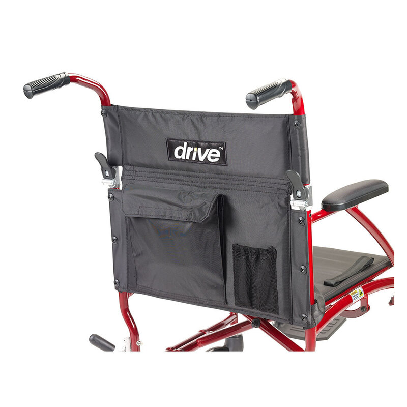 DRV-Drive Medical Fly-Lite Aluminum Transport Chair 19" 300 lb