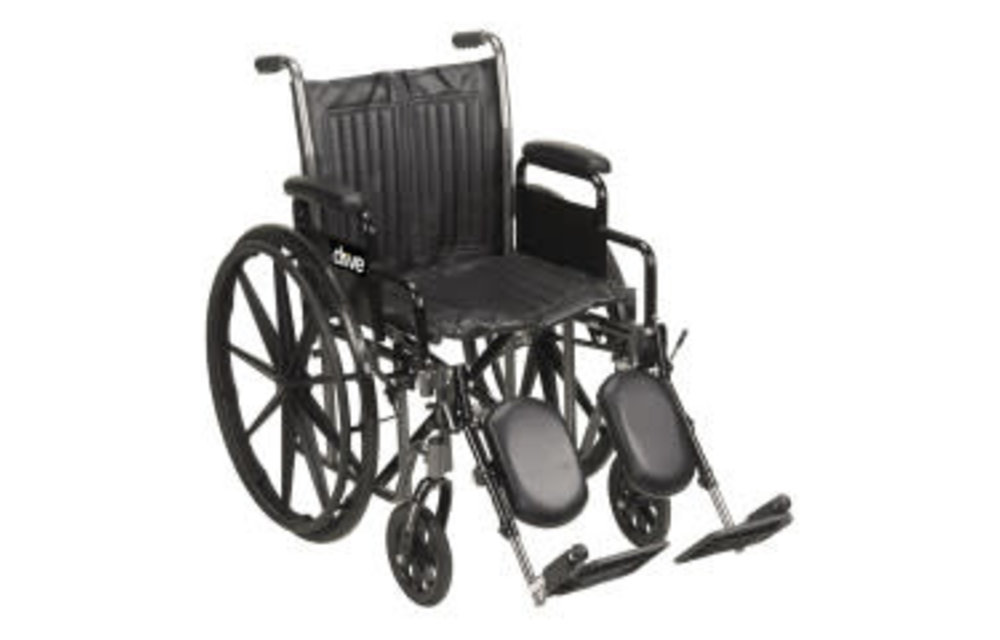 Drive Silver Sport 2 Wheelchair Detachable Desk Arm (DDA) Elevated Foot Rest (ELR)