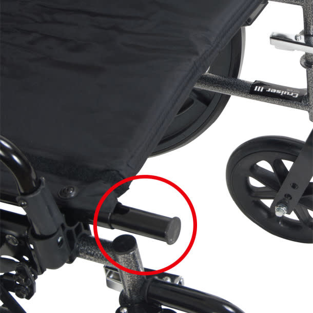 Cruiser X4 Wheelchair Adjustable Seat Height Detachable Desk Arm (ADDA) Foot Rest (SF) 300lbs