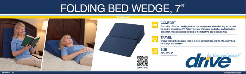 DRV-Drive Medical Folding Bed Wedge Travel