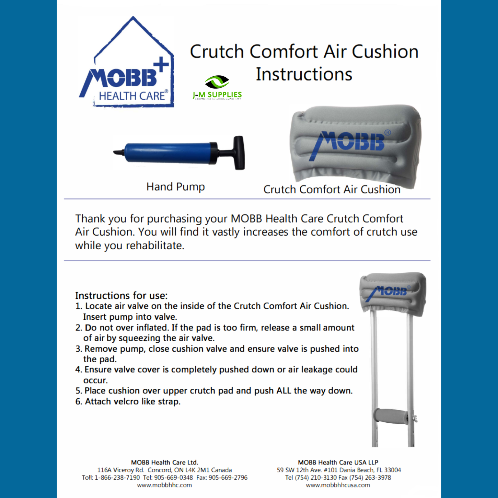 MOBB Crutch Comfort Air Cushion