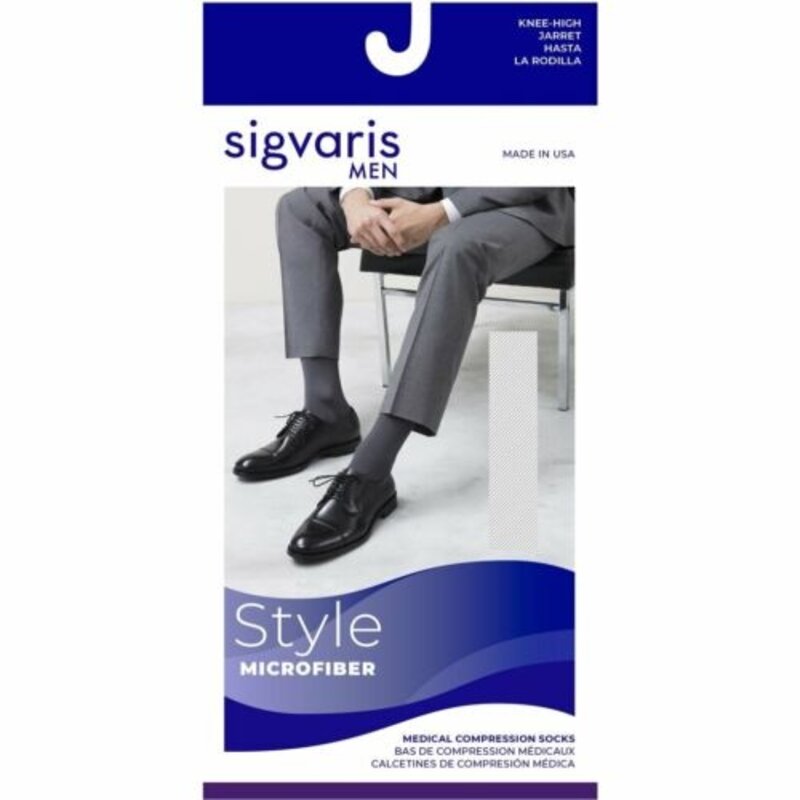 Style Microfiber for Men 20-30mmHg Black - Med Supplies