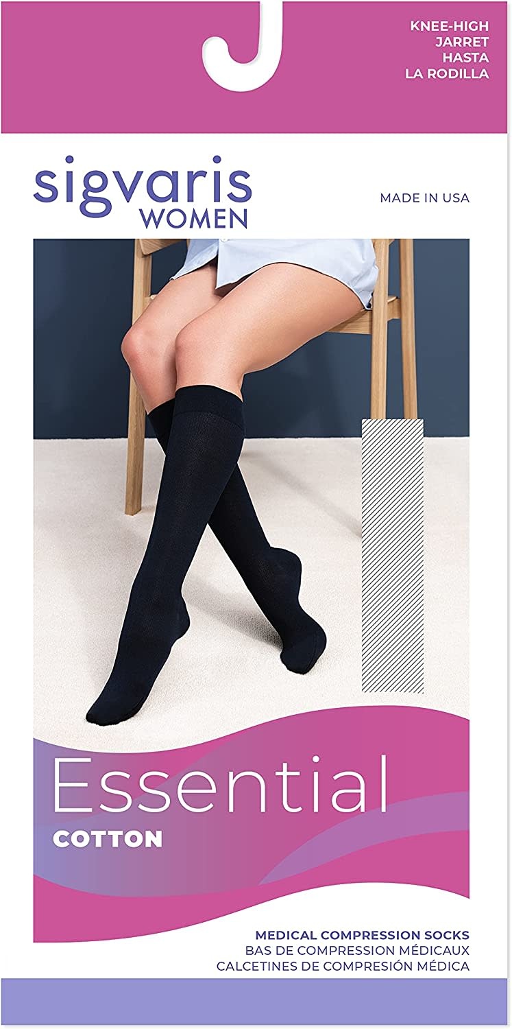 Essential Cotton for Women 20-30mmHg with Grip Top