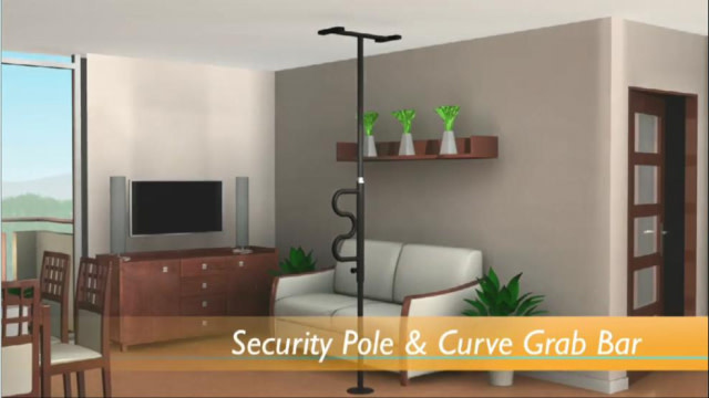STN-Stander Stander Security Pole & Curve Grab Bar 300lbs