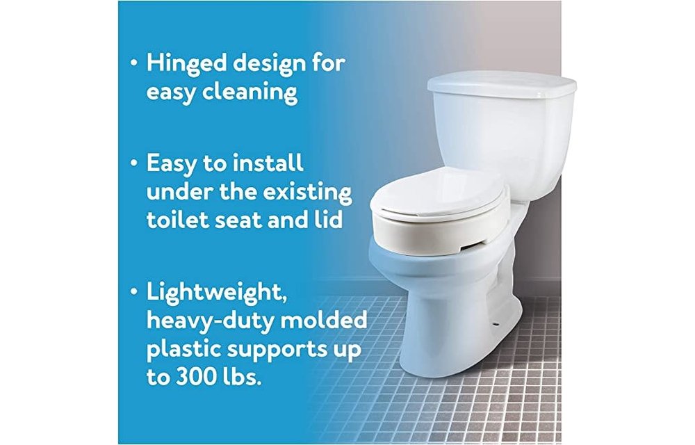 Carex Hinged Toilet Seat Riser 3.5"