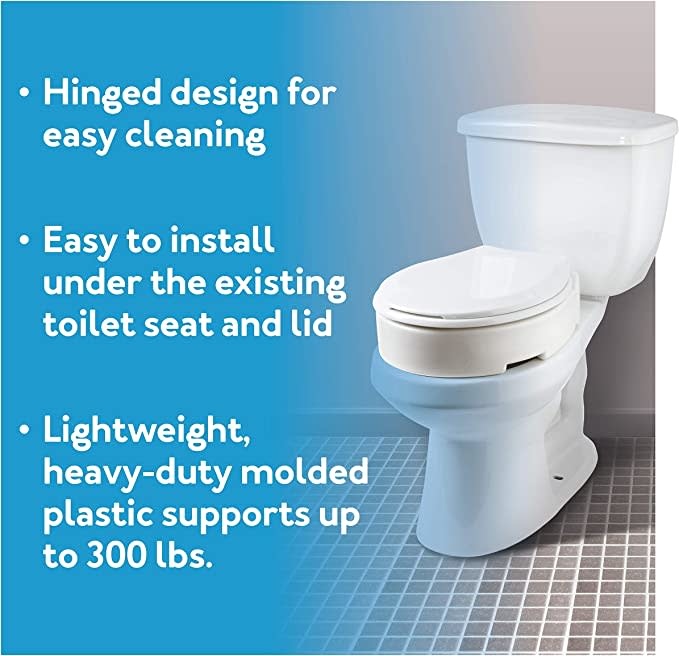 Carex Hinged Toilet Seat Riser 3.5"