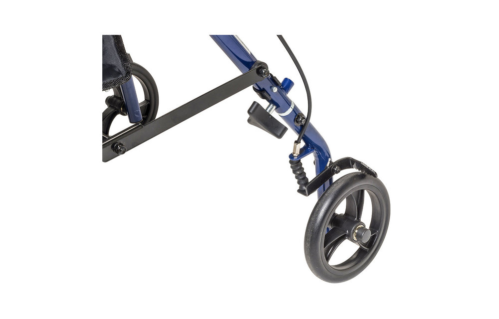 Drive Rollator Steel 6" Blue 350lb Four Wheel Walker