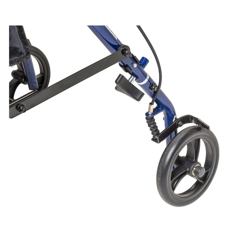 DRV-Drive Medical Drive Rollator Steel 6" Blue 350lb Four Wheel Walker