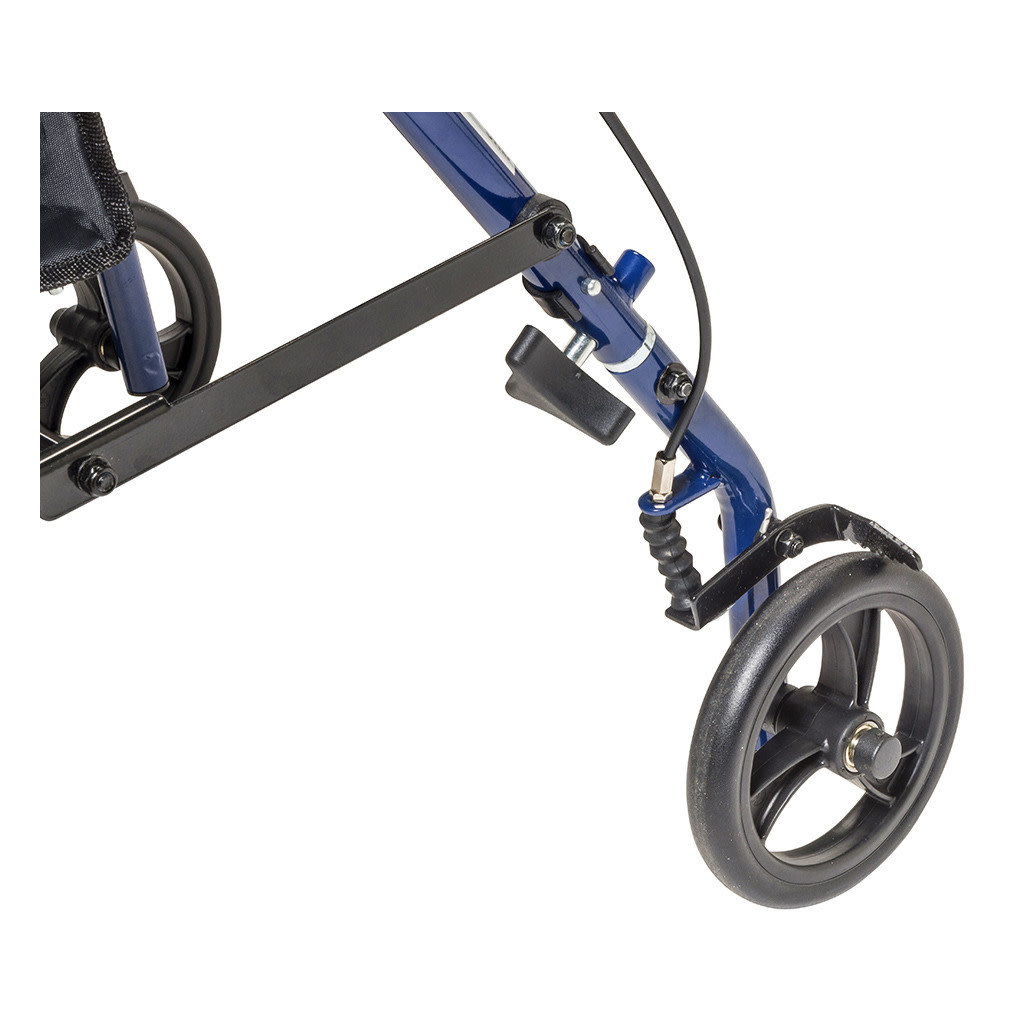 Drive Rollator Steel 6" Blue 350lb Four Wheel Walker