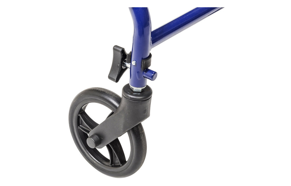 Drive Rollator Steel 6" Blue 350lb Four Wheel Walker