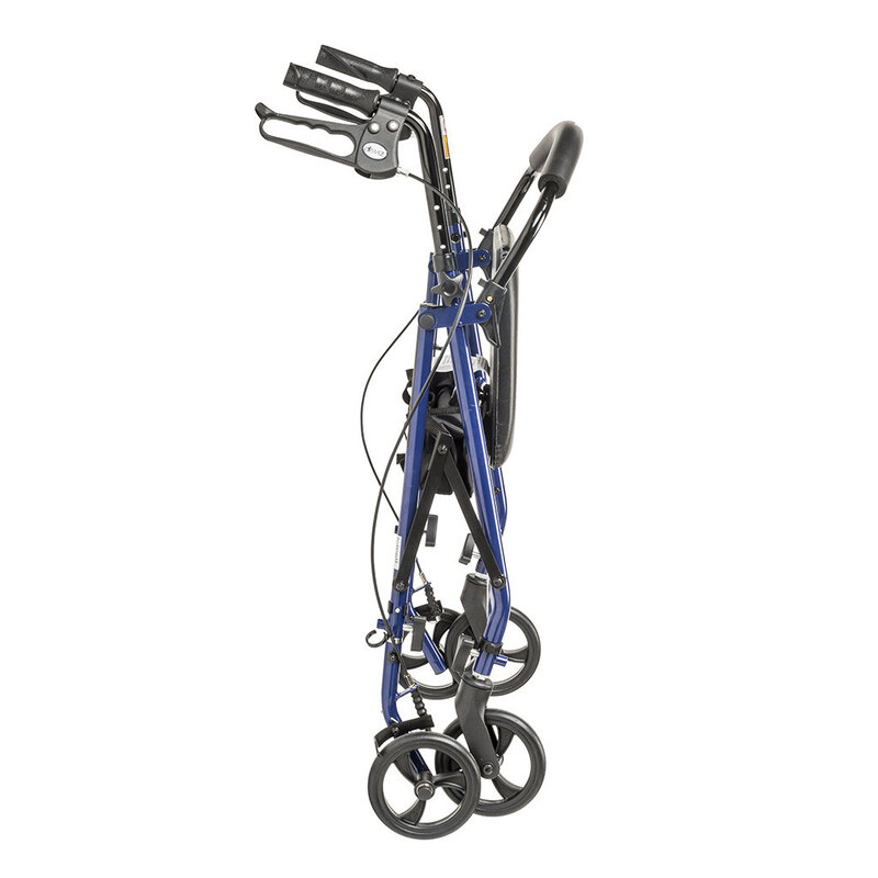 DRV-Drive Medical Drive Rollator Steel 6" Blue 350lb Four Wheel Walker