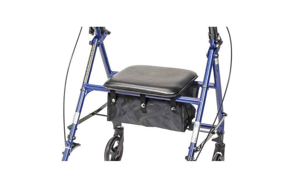 Drive Rollator Steel 6" Blue 350lb Four Wheel Walker