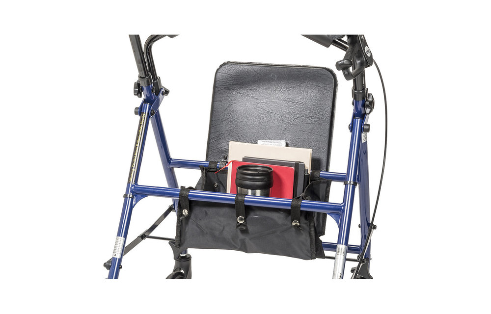 Drive Rollator Steel 6" Blue 350lb Four Wheel Walker