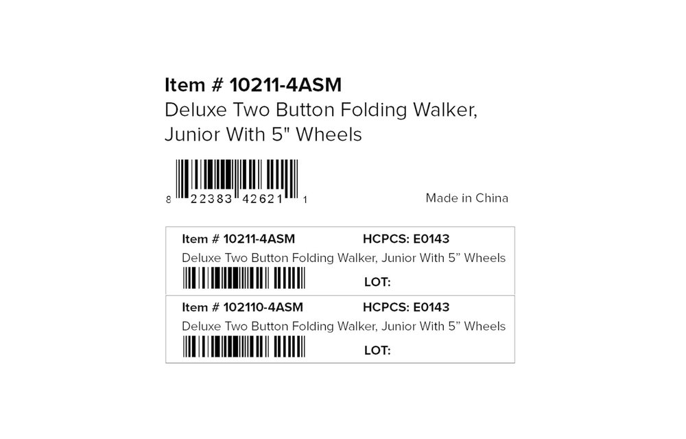 Drive Deluxe 2-Wheel Walker