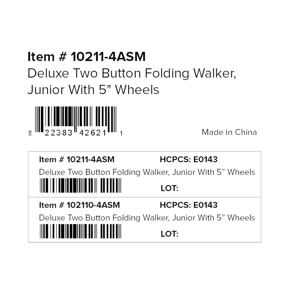 Drive Deluxe 2-Wheel Walker