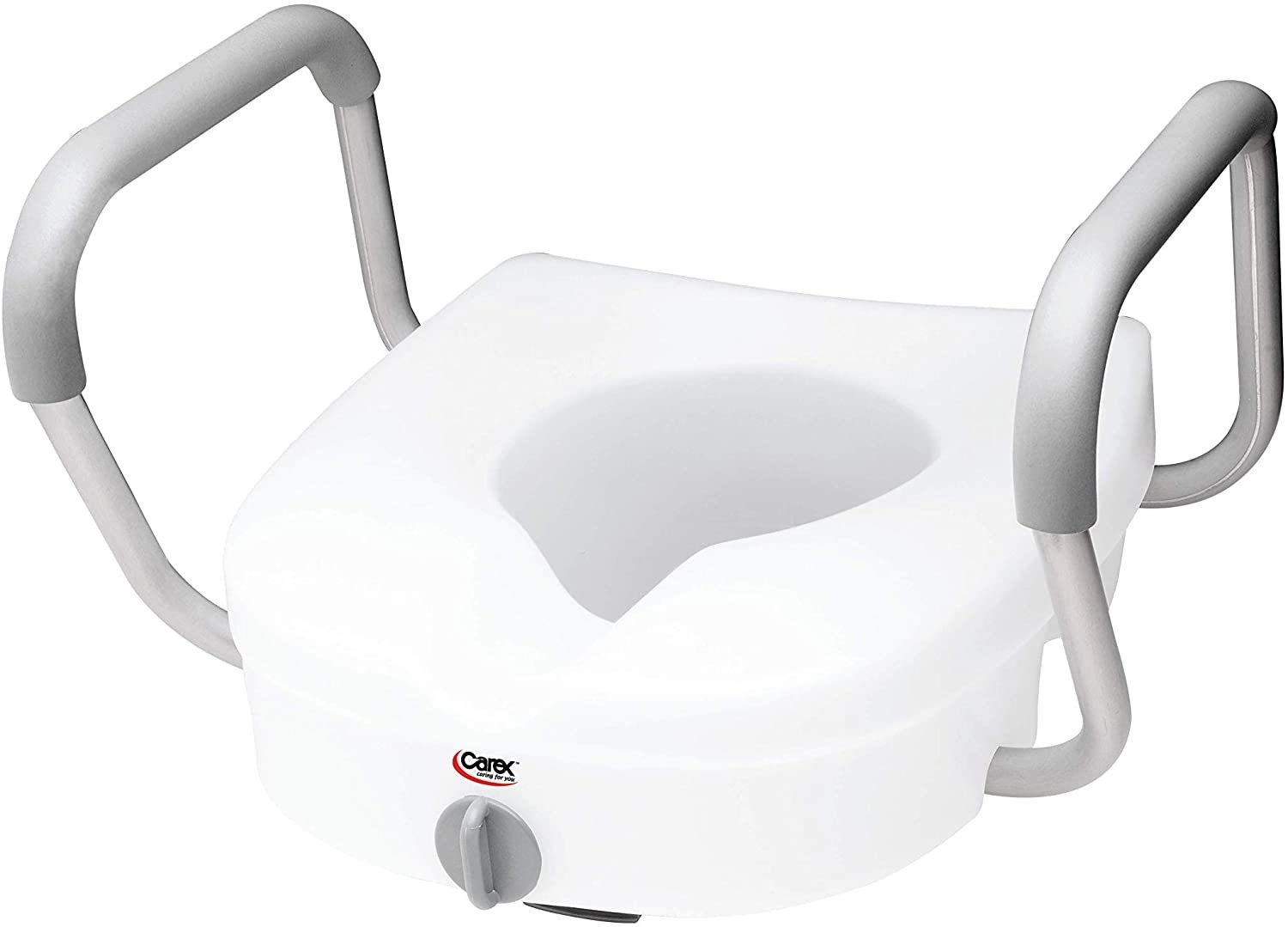 Carex 5" EZ Lock Raised Toilet Seat w/Adjustable Arms