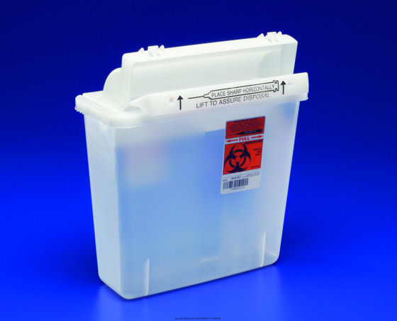 KEN-Kendall In-Room Sharps Container with Counter Balanced Lid