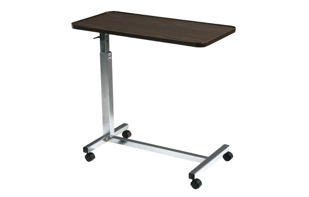 Drive Non-Tilt Overbed Table Walnut Top