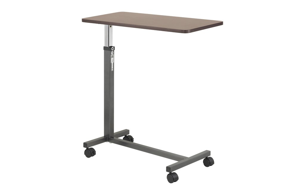 Drive Non-Tilt Overbed Table Walnut Top