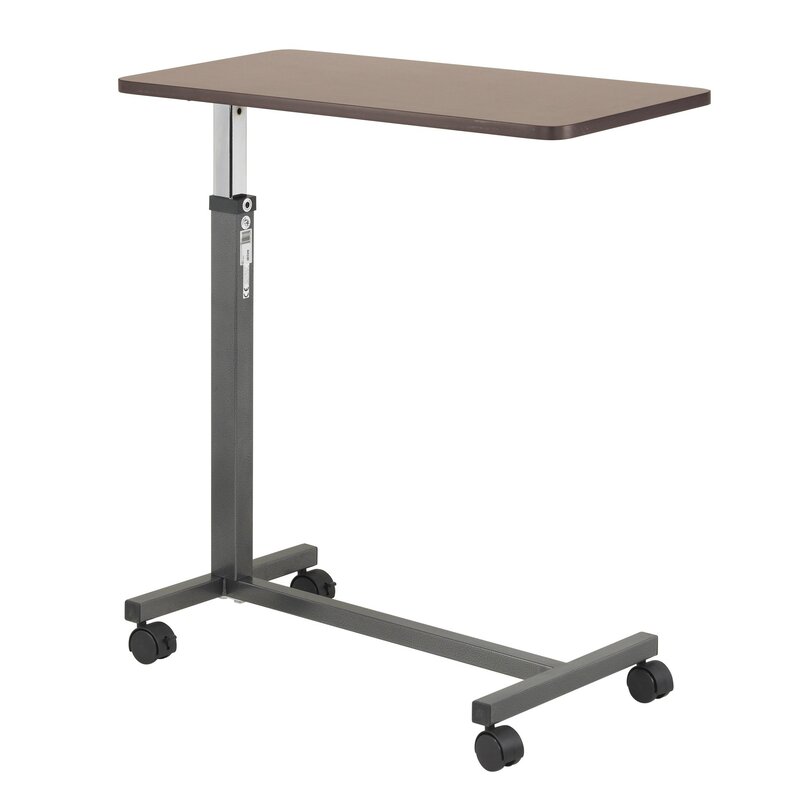 DRV-Drive Medical Drive Non-Tilt Overbed Table Walnut Top