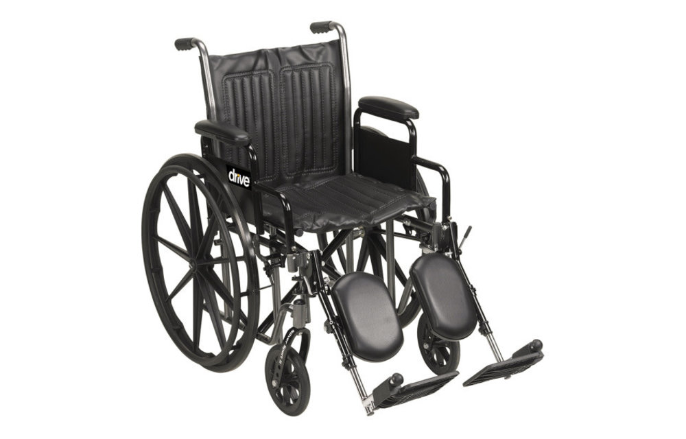 Drive Silver Sport 2 Wheelchair Detachable Full Arm (DFA) Elevated Leg Rest (ELR) 300lbs