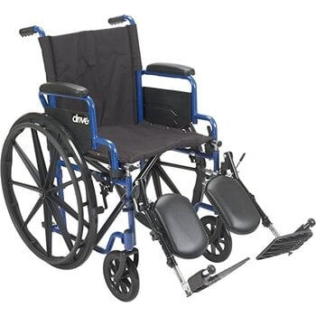 Drive Medical Blue Streak Wheelchair Flip Back Desk Arm (FBD) Elevated Leg 20" 250lbs