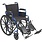 DRV-Drive Medical Blue Streak Wheelchair Flip Back Desk Arm (FBD) Elevated Leg 20" 250lbs